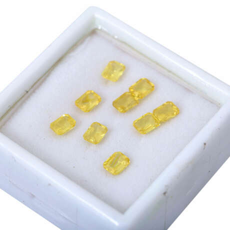 Konvolut 9 gelbe Saphire von ca. 4,7 ct - Foto 3