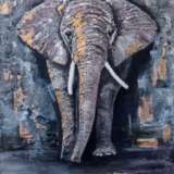 Design Gemälde „Elefant“, масло на оргалите, Texturpaste, Zeitgenössische Kunst, Animalistisches, Ukraine, 2021 - Foto 1