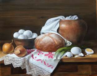 Still life "Rustic with a towel"