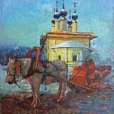 Painting “horse”, Canvas, Oil paint, Contemporary art, Cityscape, Russia, 2022 - photo 1