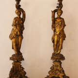 Pair of Genoese Palace Hall lamp Stands - photo 2