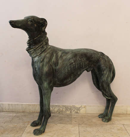 Pair of Lifesize Greyhound Sculptures - photo 2