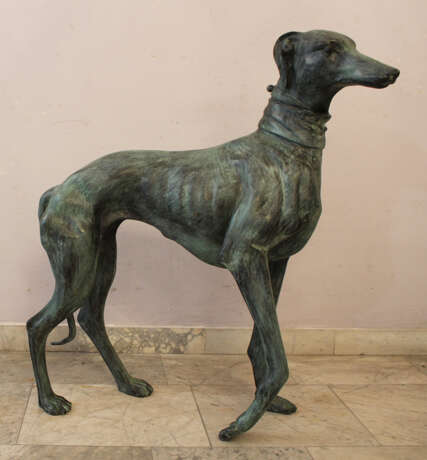 Pair of Lifesize Greyhound Sculptures - photo 3