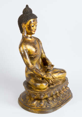 Large indochinese bronze Buddha - photo 2