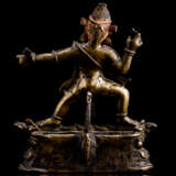 Bronze des Vajrapani auf einem Lotos - photo 2