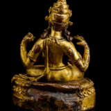 Seltene feuervergoldete Bronze der Prajnaparamita - фото 3