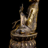 Feine und seltene Bronze des Lama SANS.RGYAS.'PHEL mit Silber- und Kupfereinlagen - photo 4