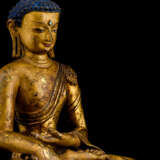 Feine feuervergoldete Bronze des Buddha Shakyamuni - photo 2