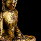 Feuervergoldete Bronze des Buddha Shakyamuni - Foto 3