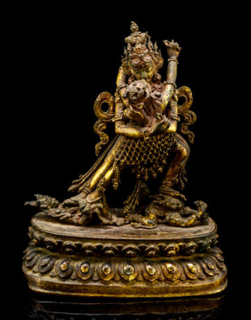 Feine feuervergoldete Bronze von SAMVARA und NAIRATMYA - photo 1