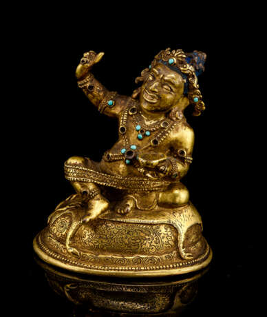 Feine feuervergoldete Bronze des Mahasiddha Virupa - photo 1