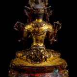 Feuervergoldete Bronze der Vajardhara - photo 2