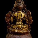 Feuervergoldete Bronze des Maitreya - photo 2