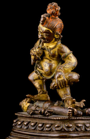 Seltene Bronze des Jambhala im Pala-Stil - Foto 2