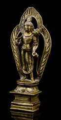 Bronze des Padmapani auf einem Lotos