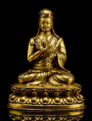 Feuervergoldete Bronze eines Saskyapa Lama