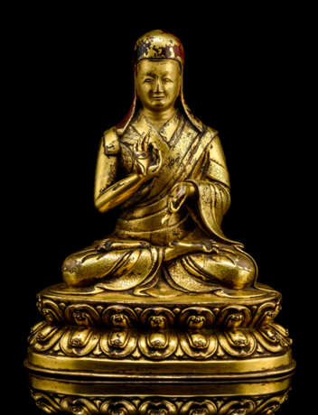 Feuervergoldete Bronze eines Saskyapa Lama - фото 1