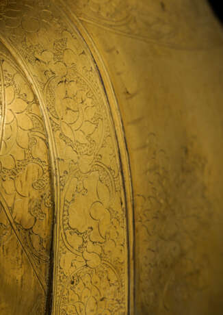 Große und feine Bronze eines feuervergoldeten Lama - фото 5