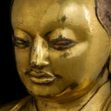 Große und feine Bronze eines feuervergoldeten Lama - Foto 7