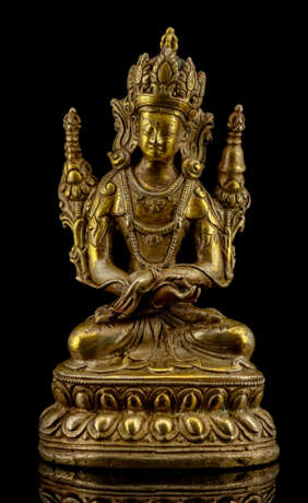 Feuervergoldete Bronze des Vajradhara - photo 1