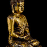Feuervergoldete Bronze des Buddha Shakyamuni - photo 2