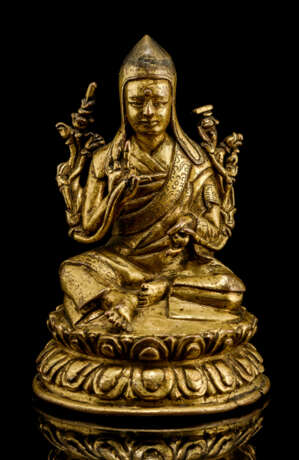 Feuervergoldete Bronze eines SASKYAPA LAMA - photo 1