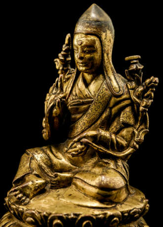 Feuervergoldete Bronze eines SASKYAPA LAMA - Foto 2