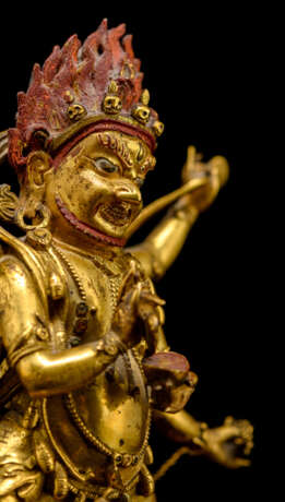 Feuervergoldete Bronze des SADBHUJAMAHAKALA - photo 2