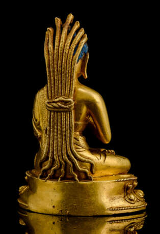 Feuervergoldete Bronze des NAGARJUNA - photo 2