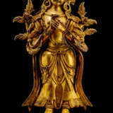 Feuervergoldete Bronze eines Bodhisattva - photo 1