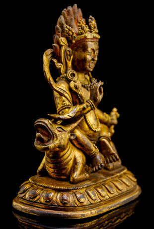 Feuervergoldete Bronze einer lokalen Gottheit - photo 2