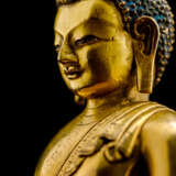 Feuervergoldete Bronze des Amithaba - photo 3