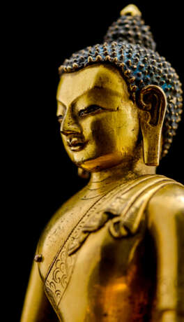 Feuervergoldete Bronze des Amithaba - Foto 3
