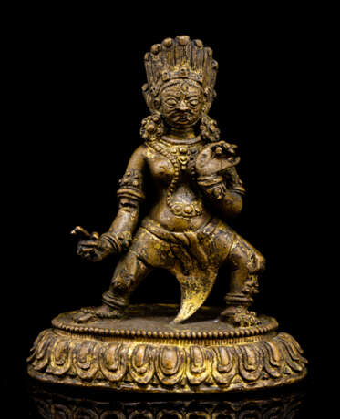 Bronze der zornvollen Gottheit Ekajata - Foto 1