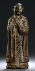Kalksteinfigur eines buddhistischen Schülers