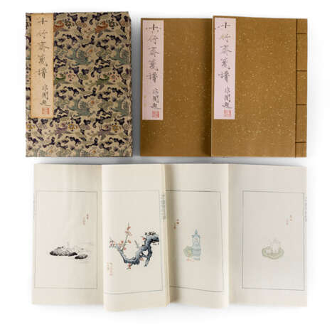 Musterbuch der Briefpapiere aus der Zehn-Bambus-Halle 'Shi zhu zhai jian pu' - Foto 1