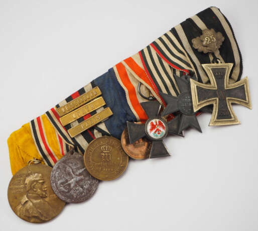 Preussen: Frackschnalle eines Veteranen des deutsch-französischen Krieges mit 7 Auszeichnungen. - Foto 1