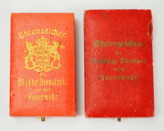 Württemberg: Feuerwehrdienstehrenzeichen (1886-1912), im Etui. - фото 3