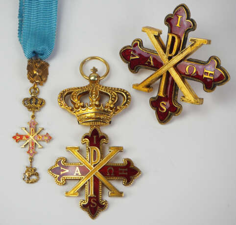 Parma: Heiliger Militärischer Konstantinischer Ritterorden vom heiligen Georg - 3 Dekorationen. - Foto 1