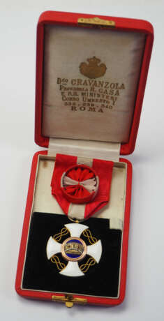 Italien: Orden der Krone von Italien, Offizierskreuz, im Etui. - фото 2