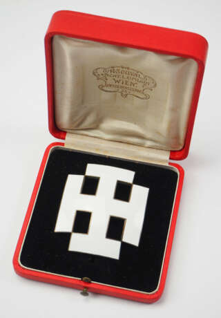 Österreich: Ehrenzeichen für Verdienste um die Republik Österreich (1922-1934) bzw. Österreichischer Verdienstorden (1934-1938), Offizierskreuz, im Etui. - Foto 1
