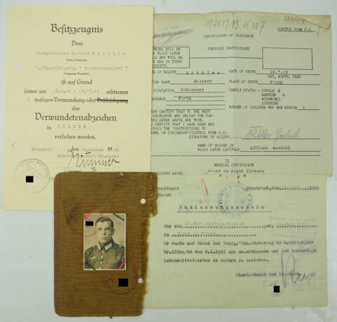 Dokumentennachlass eines Obergefreiten der 1./ Panzer-Aufklärungs-Abteilung "Feldherrnhalle". - Foto 1