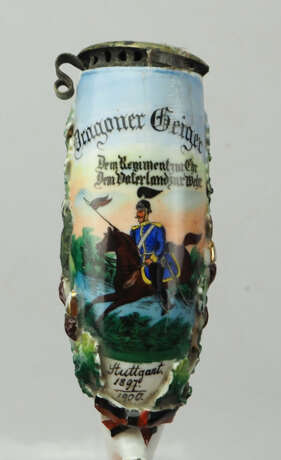 Württemberg: Reservistenpfeife eines Dragoners der 2. Esk. Dragoner-Regiment „König“ (2. württembergisches) Nr. 26 - Stuttgart 1897/1900. - photo 1