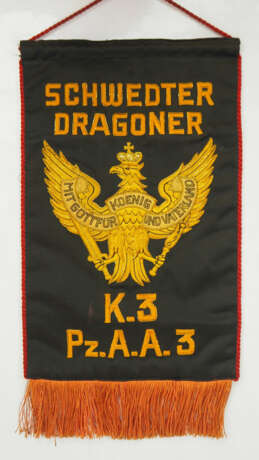 Wehrmacht: Stammtischwimpel Schwedter Dragoner - K.3 Pz.A.A.3. - фото 1