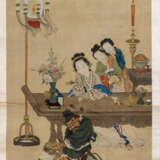 Anonyme Malerei mit Darstellung des Zhong Kui und Dämon - Foto 1
