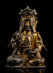 Lackvergoldete Bronze des Guanyin