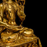 Feine feuervergoldete Bronze des Avalokitesvara - photo 2