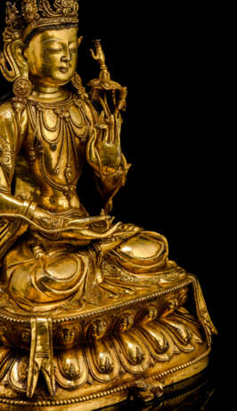 Feine feuervergoldete Bronze des Avalokitesvara - фото 2