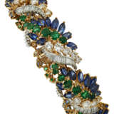 SAPPHIRE, EMERALD AND DIAMOND BRACELET - фото 1