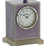 NO RESERVE | CARTIER BELLE ÉPOQUE AMETHYST, QUARTZ AND ENAMEL DESK CLOCK - photo 1